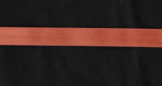 Paspelband orangerot dunkel 14mm glatt und glänzend 