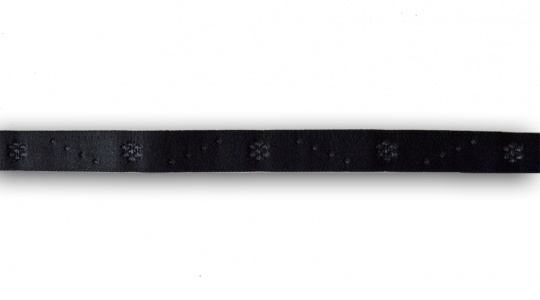 Trägerband schwarz mit Blumenmuster 15 -16mm 