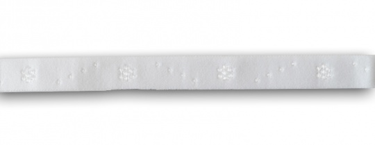 Trägerband weiß mit Blumenmuster 15 -16 mm 
