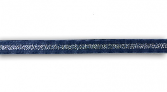 Trägerband Farbrichtung jeansblau mit Glitzer 10 mm 