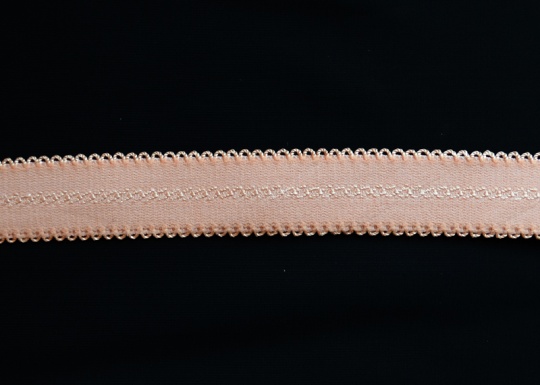 Trägerband   Farbrichtung rosenholz  20-24mm Muster kleine Schlaufen 