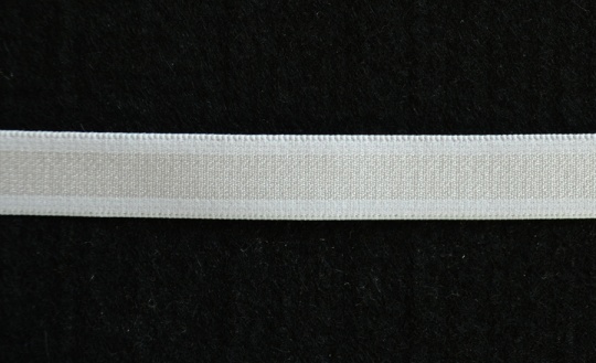 Trägerband  hellgrau mit rotstich 14mm 