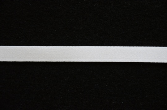 Trägerband  weiß 10mm  flach geraut 