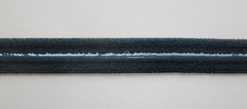 Unterbrustgummi schwarz silikonbeschichtet 12mm   