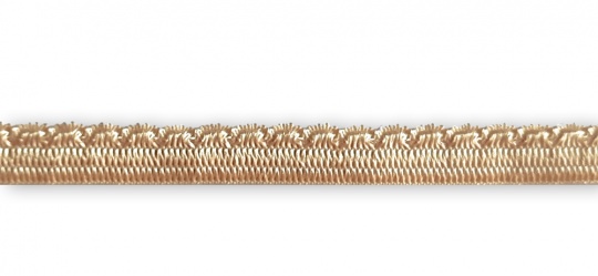 Zierlitze Farbrichtung nude  beige Bogenkante 9mm 