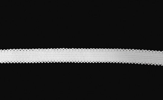 Zierlitze weiß beidseitige Bogenkante 11mm 