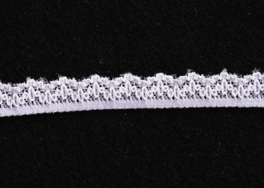 Zierlitze/Zierband  Farbrichtung flieder Spitzenkante 11mm 