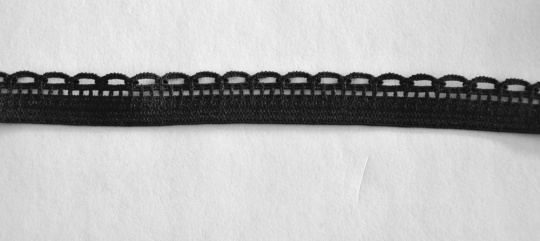 Zierlitze schwarz verzierte Bogenkante 10mm 