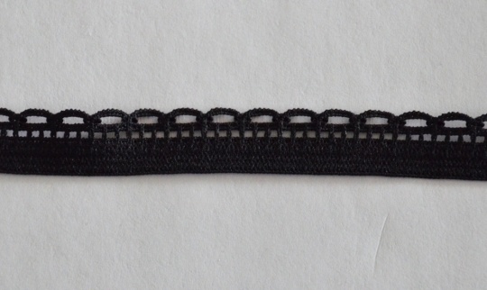 Zierlitze schwarz verzierte Bogenkante 10mm 