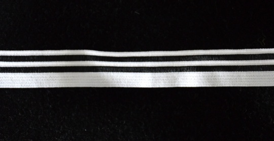 Zierlitze weiß transparenter Streifen  16mm 