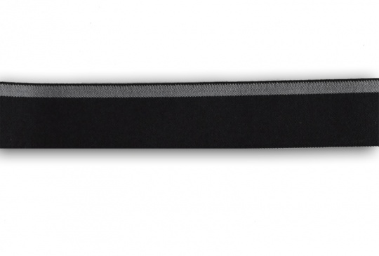 Bundgummi  Farbrichtung schwarz "grau" Streifen 31mm 