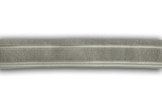 Bundgummi braun-grau mit Transparentstreifen 23mm 