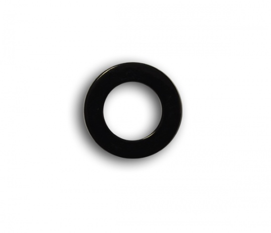 Badeaccessoire Ring schwarz/blau metall mit Kunststoffummantelung 