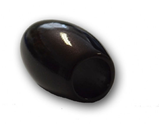 Badeaccessoire Perle  schwarz  Kunsstoff Olivenform 