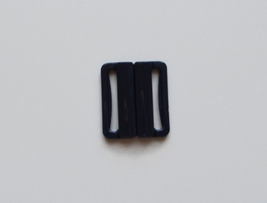 Bikiniverschluss Kunststoff Farbrichtung schwarzblau 25mm  