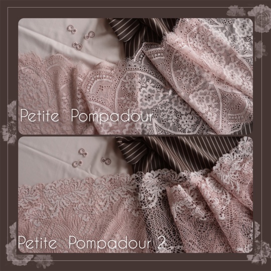 Kreativpaket "Petite Pompadour" Farbrichtung altrosa blass/staubig braun 