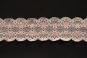 Spitzenband schmal  Farbrichtung altrosa blass elastisch 40-50mm 